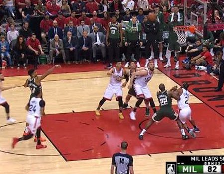 Giannis Antetokounmpo: Airball in the 4th period of Game 3